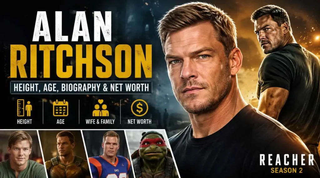 Alan Ritchson Height, Age, Wife, Biography & Net Worth (2026)