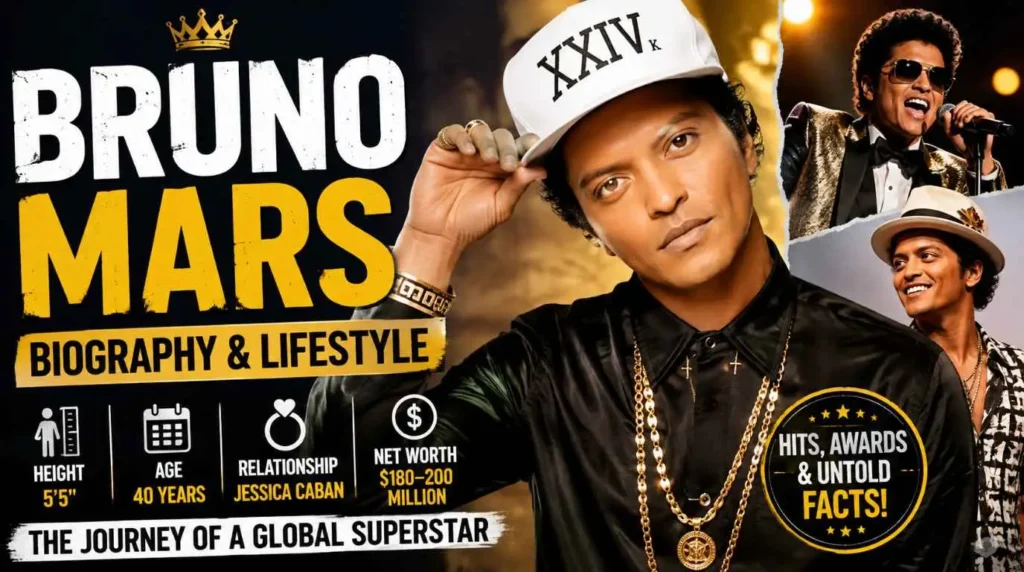 Bruno Mars Height, Age, Biography, Career & Net Worth