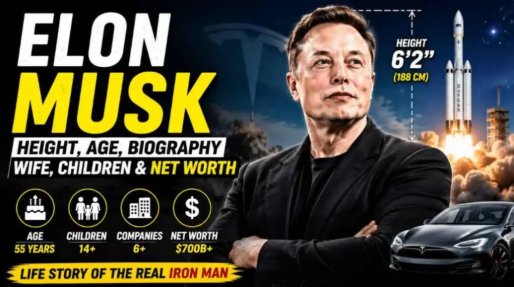 Elon Musk Height: 250+ Age, Biography & Net Worth (2026)