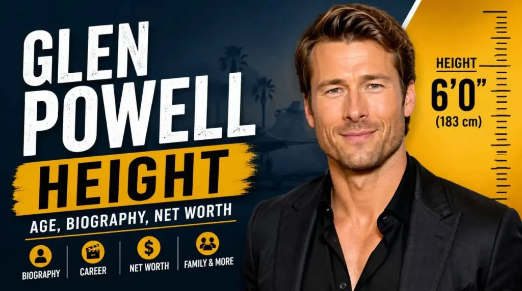 Glen Powell Height: Complete Biography, Age, Career, Net Worth, Family & More (2026)