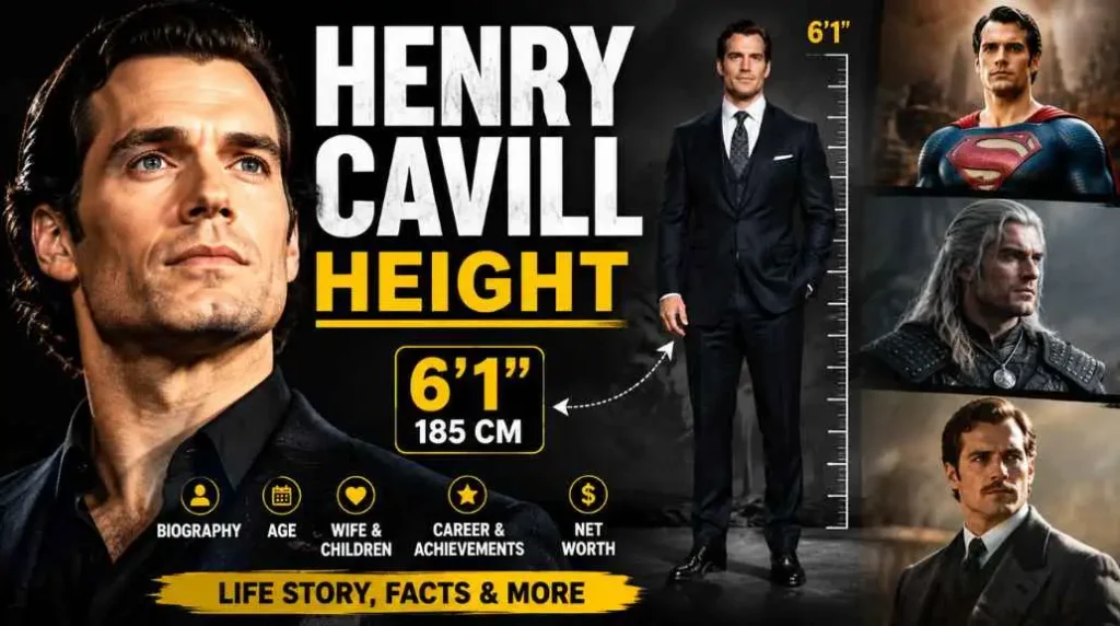 Henry Cavill Height, Age, Biography & Net Worth (2026)