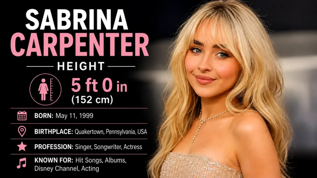Sabrina Carpenter Height: Biography, Age, Career, Net Worth, Family & More (2026)