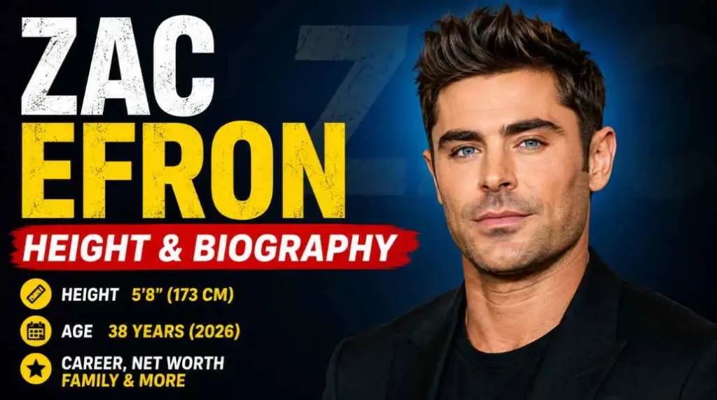 Zac Efron Height, Age, Biography & Net Worth (2026)